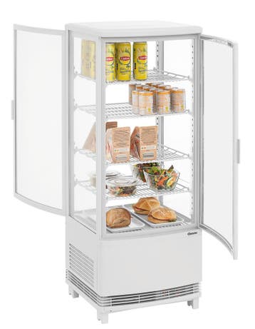 Bartscher Mini-koelvitrine | 98L | Wit | 4 Niveaus | Led | 4, Ophalen of Verzenden, Nieuw
