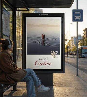 Cartier - Trinity - Manifesto originale – 176 × 119 cm -