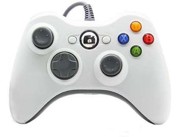Xbox 360 Controller - Wired - Wit - Third Party Xbox 360, Spelcomputers en Games, Spelcomputers | Xbox | Accessoires, Ophalen of Verzenden