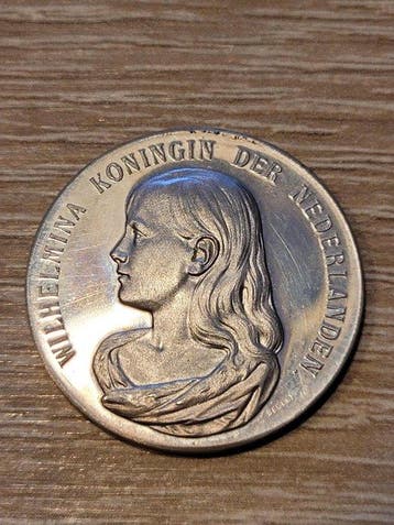 Nederland - Koningin Wilhelmina 10 jaar, Herdenkingspenning