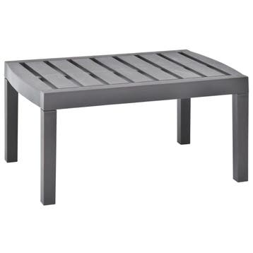vidaXL Tuintafel 78x55x38 cm kunststof mokkakleurig, Verzenden, Nieuw, Kunststof