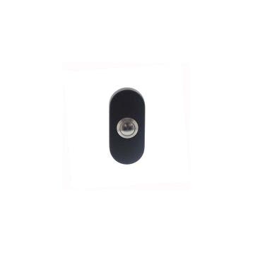 Intersteel deurbel ovaal 65x30x10mm verdekt - RVS/mat zwart, Huis en Inrichting, Deurbellen, Verzenden, Nieuw