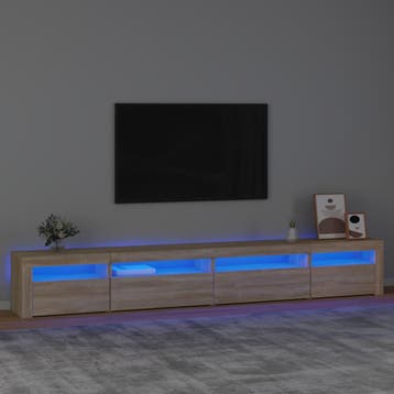 vidaXL Tv-meubel met LED-verlichting 270x35x40 cm sonoma, Verzenden, Nieuw, 50 tot 100 cm, Minder dan 100 cm