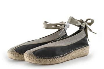 Shabbies Amsterdam Espadrilles in maat 38 Grijs, Shabbies Amsterdam, Verzenden, Zo goed als nieuw, Grijs