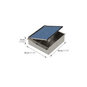 Inbouwnis Betegelbaar BWS Alfie 30x30 Geborsteld Staal, Doe-het-zelf en Verbouw, Sanitair, Ophalen of Verzenden, Nieuw