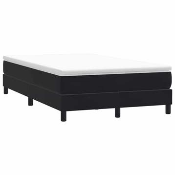vidaXL Boxspring zonder matras fluweel zwart 120x210 cm, Verzenden, Nieuw, Zwart, Stof