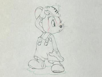 Walt Disney - Abner Countrymouse Animatietekening - The, Nieuw