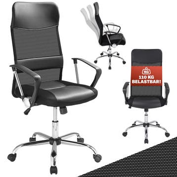 Ergonomische Bureaustoel Zwart Kunstleer 122x51x52cm, Verzenden, Nieuw in verpakking