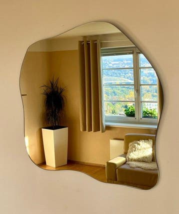 Andrea Lussoli - Spiegel- Bronzen spiegel - Glas - Bronzen