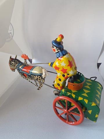 Raro Clown in Latta con Calesse - URSS Anni 60 (Con