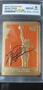1986 Skybox 23KT Gold Michael Jordan Rookie patch auto,, Nieuw