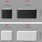 Waterdichte LED wandlamp up down zwart of wit, Huis en Inrichting, Lampen | Wandlampen, Verzenden, Nieuw