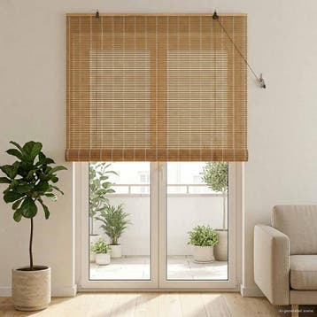 vidaXL Rolgordijn Natuur 130 x 220 cm Bamboe, Verzenden, Nieuw, Bruin