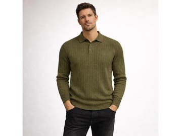 Veiling - Cappuccino Italia Massa Knit Polo Groen - XXL, Kleding | Heren, Truien en Vesten, Nieuw