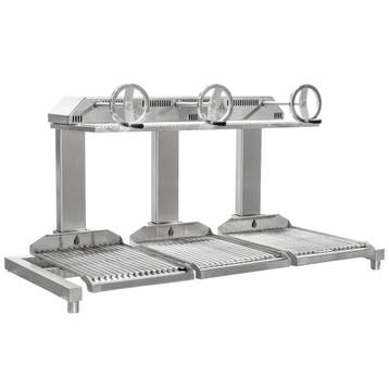 In-/Opbouw Houtskoolgrill | PARRILLA BI | Oppervlak 1500x620, Verzenden, Nieuw in verpakking