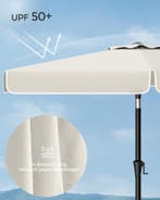 Staande parasol 300x200 cm - rechthoek - balkonparasol -, Verzenden, Nieuw
