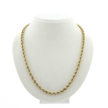 Gouden gedraaide schakelketting, Ophalen of Verzenden, Gebruikt, Goud, Goud