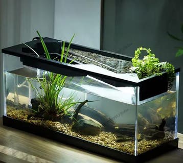 Aquarium met LED en cyclussysteem – Acryl desktop model, Dieren en Toebehoren, Vissen | Aquaria en Toebehoren, Verzenden, Nieuw