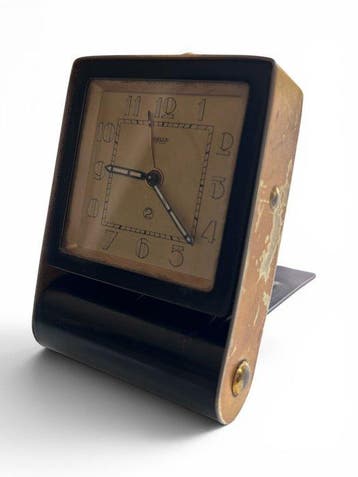 Wekker - Jaeger-LeCoultre - Art Deco verguld metaal -