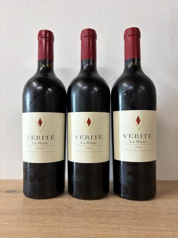 2008 Verite La Muse - Sonoma Valley - 3 Flessen (0.75 liter), Verzamelen, Nieuw