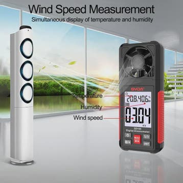 GVDA GD155 Digitale Windsnelheidsmeter met Temperatuur & Voc, Verzenden, Nieuw