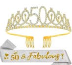 12-delige party set 50 & fabulous, Verzenden, Nieuw, Versiering, Abraham of Sarah
