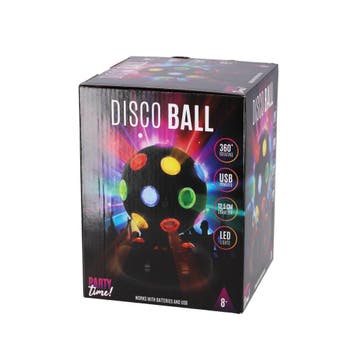 Party Time LED Discobal 12,5 cm Zwart (Overige), Verzenden, Nieuw
