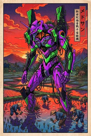 MEDSAN - Neon Genesis Evangelion : Eva-01 in the Rice Fields