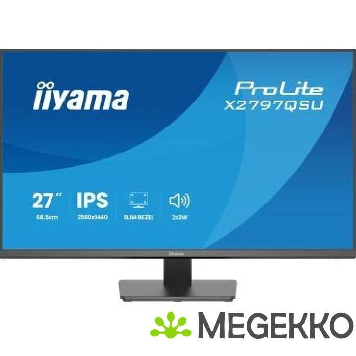 Iiyama ProLite X2797QSU-B1 27  Quad HD IPS Monitor, Computers en Software, Monitoren, Nieuw, Verzenden