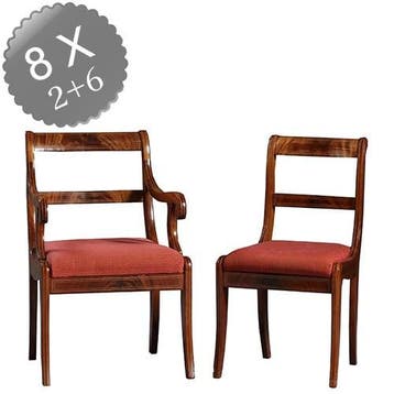 8 antieke stoelen nieuwe stof naar keus  Frankrijk ca 1925 m, Antiek en Kunst, Ophalen of Verzenden