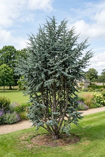 Cedrus atlantica Glauca Struik, Tuin en Terras