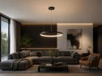 Veiling - Hanglamp Zand Zwart 60cm 28W LED CCT 3 Kleur, Nieuw