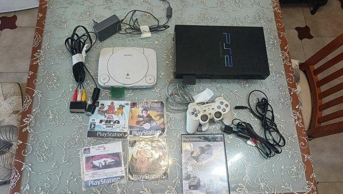 Sony - Playstation 2 (PS2) - Videogameconsole + games, Spelcomputers en Games, Spelcomputers | Overige Accessoires