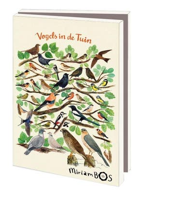Kaartenmapje met env, klein: Vogels in de tuin, Miriam Bos, Ophalen of Verzenden, Gelopen