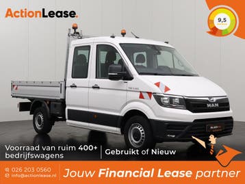 MAN TGE Dubbel cabine L4 H1 2024 Diesel Handgeschakeld, Zwart, Wit, Nieuw, Lease