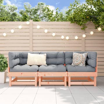 vidaXL 3-delige Loungeset massief douglashout, Verzenden, Nieuw, Loungeset