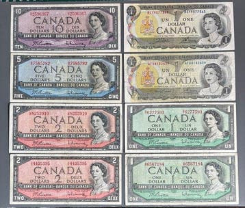 Canada. - 8 Banknotes - Various Dates (Zonder minimumprijs)