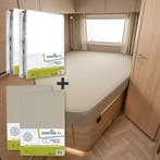 Textielpakket Frans bed - 2 moltons en 2 hoeslakens - rechts, Eenpersoons, Verzenden, Nieuw, Wit