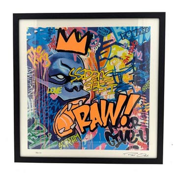 Richard Orlinski (1966) - RAW! Orange Giclee - incl black