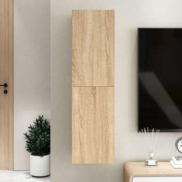 vidaXL Tv-meubel 30,5x30x110 cm bewerkt hout sonoma, 100 tot 150 cm, Verzenden, Nieuw, Minder dan 100 cm