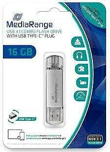 MediaRange | USB Stick | 16 GB | USB3.1 | Type-C, Computers en Software, USB Sticks, Verzenden, Nieuw