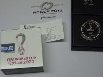 Frankreich 10 Euro 2021 Fifa voetbal Wm zilver Pp Qatar K..., Verzenden