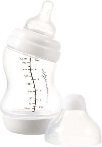 Difrax S-babyfles Wide 200 ml - Wit, Verzenden, Nieuw