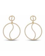 Cocktail oorbellen - 14 karaat Geel goud - 1.18ct. tw., Sieraden, Tassen en Uiterlijk, Antieke sieraden