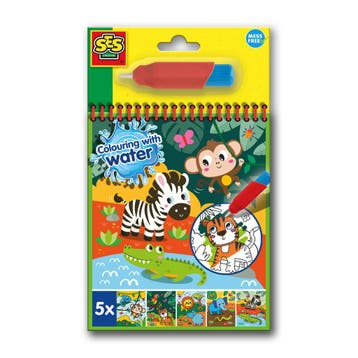 Kleuren met water kleurboek Safari (Knutselpakketten), Verzenden, Nieuw, Knutselen