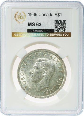 Canada. George VI. Dollar 1939 - MS62