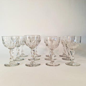 Val Saint Lambert, stijl - Wijnglas (12) - Olivier - Glas