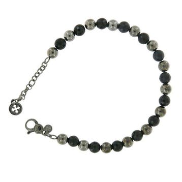 Zonder minimumprijs - Tuum - Armband Zilver Onyx, Nieuw