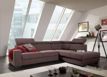 Hoekbank Raalte - hoekbanken - Taupe, Nieuw, 150 cm of meer, Stof, 250 tot 300 cm