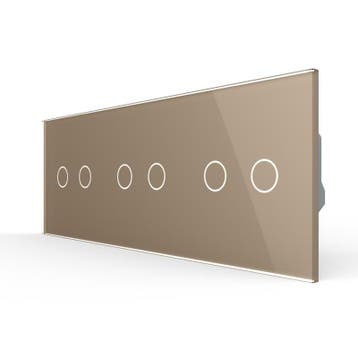 Livolo | Goud | 2+2+2 | Zonwering | Schakelaar, Ophalen of Verzenden, Nieuw
